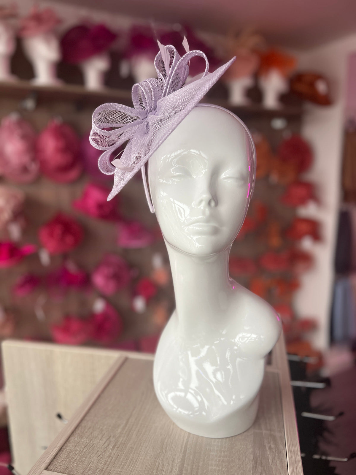 Sweet Lavender Curved Disc Fascinator-Fascinators Direct