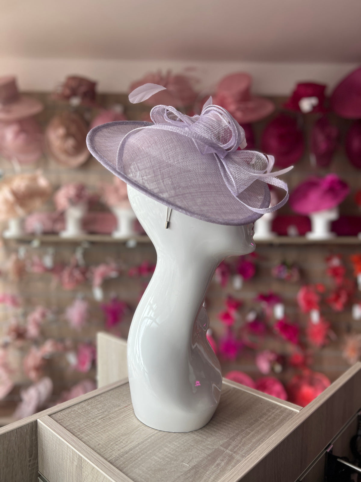 Sweet Lavender Teardrop Disc Fascinator-Fascinators Direct