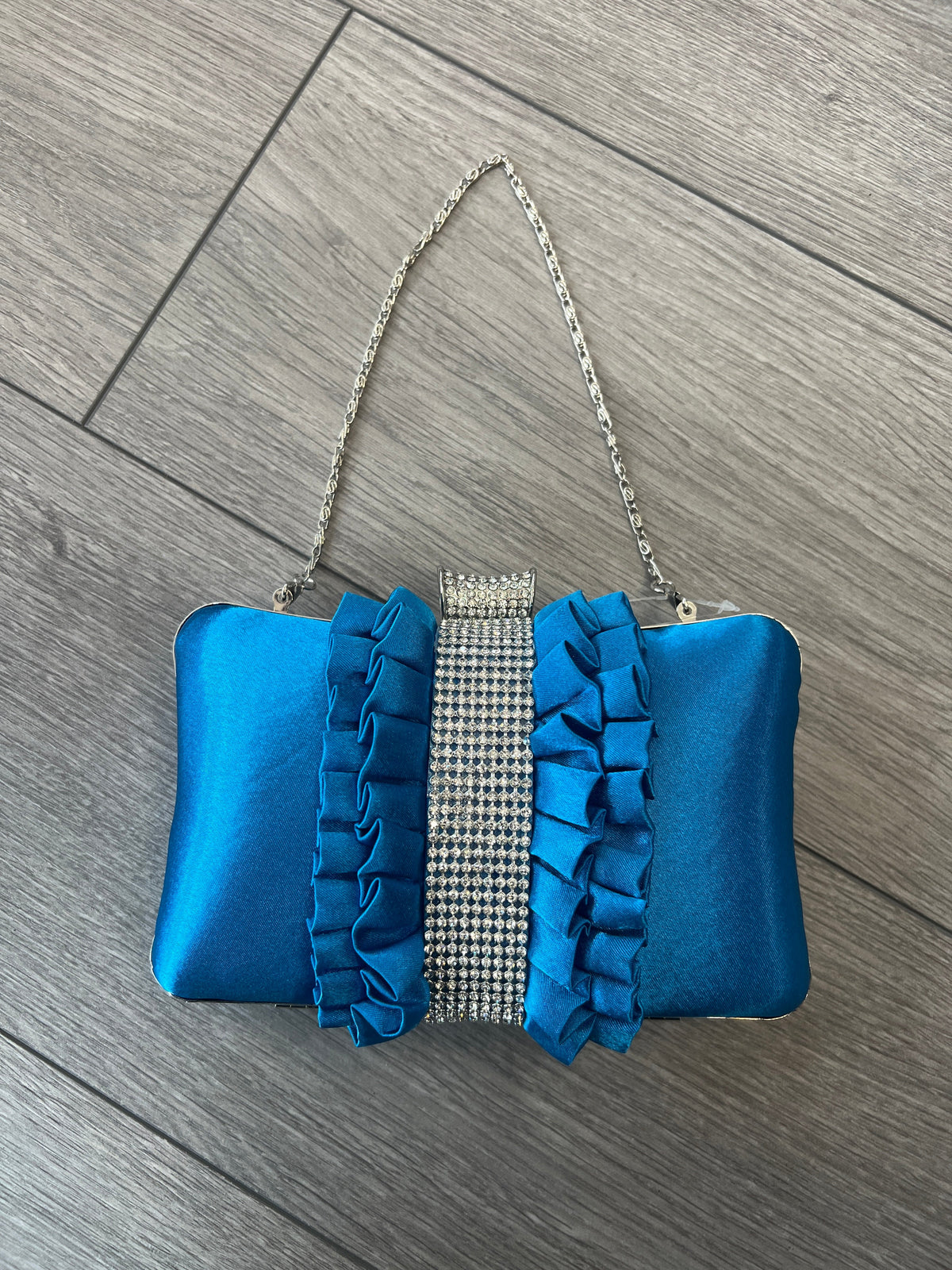 Blue evening clutch best sale