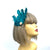 Teal Fascinator Clip with Vintage Feathers & Pearls-Fascinators Direct