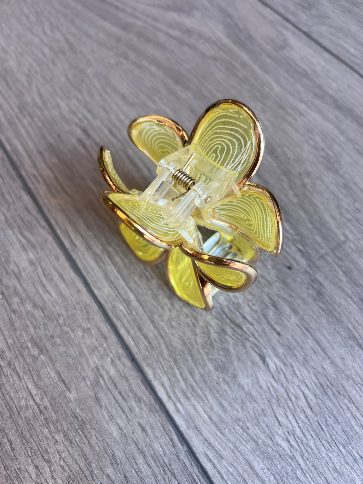 Tropical Jasmine Hair Flower Claw - Yellow-Fascinators Direct