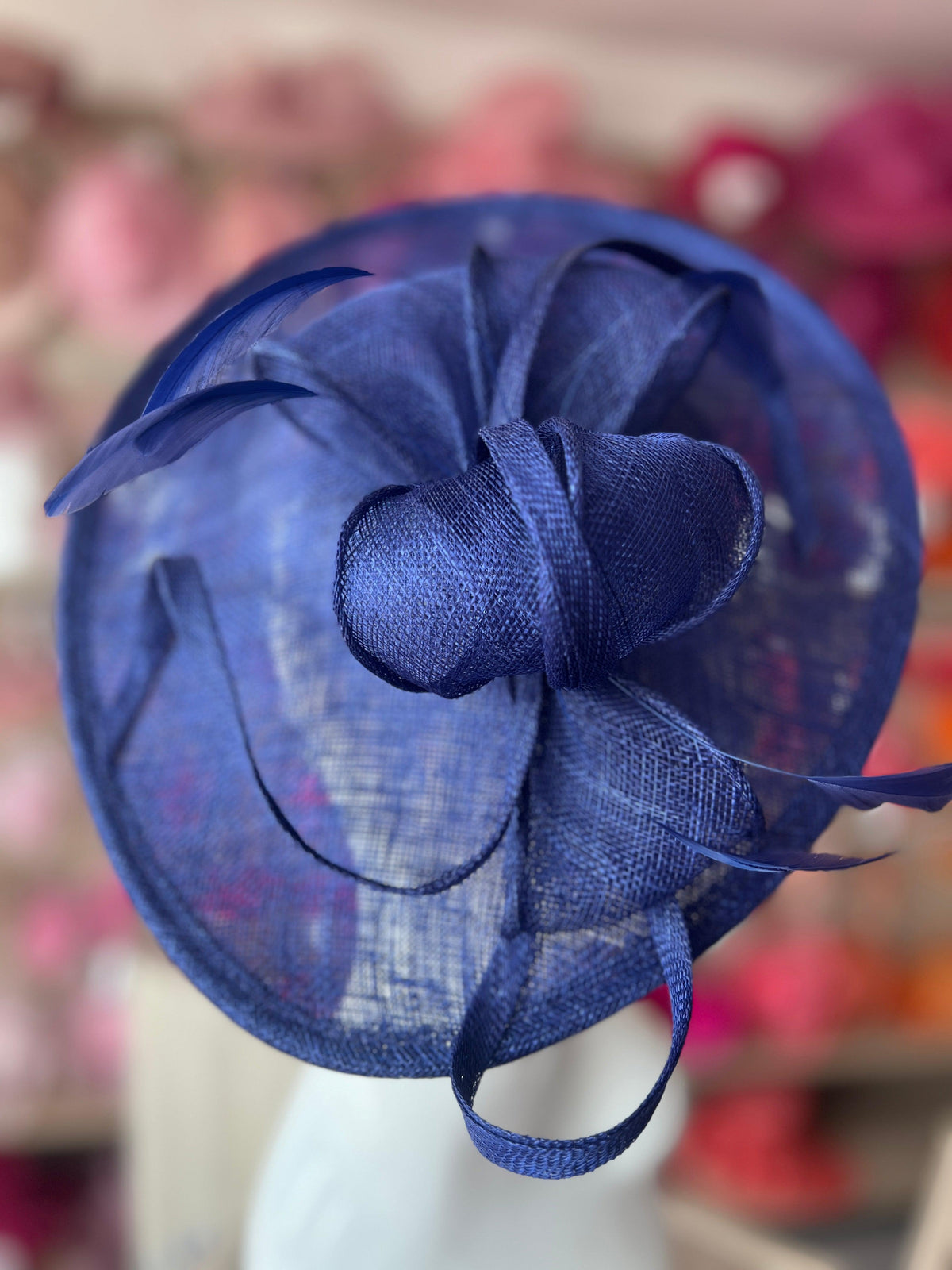 Twilight Blue Teardrop Disc Fascinator-Fascinators Direct