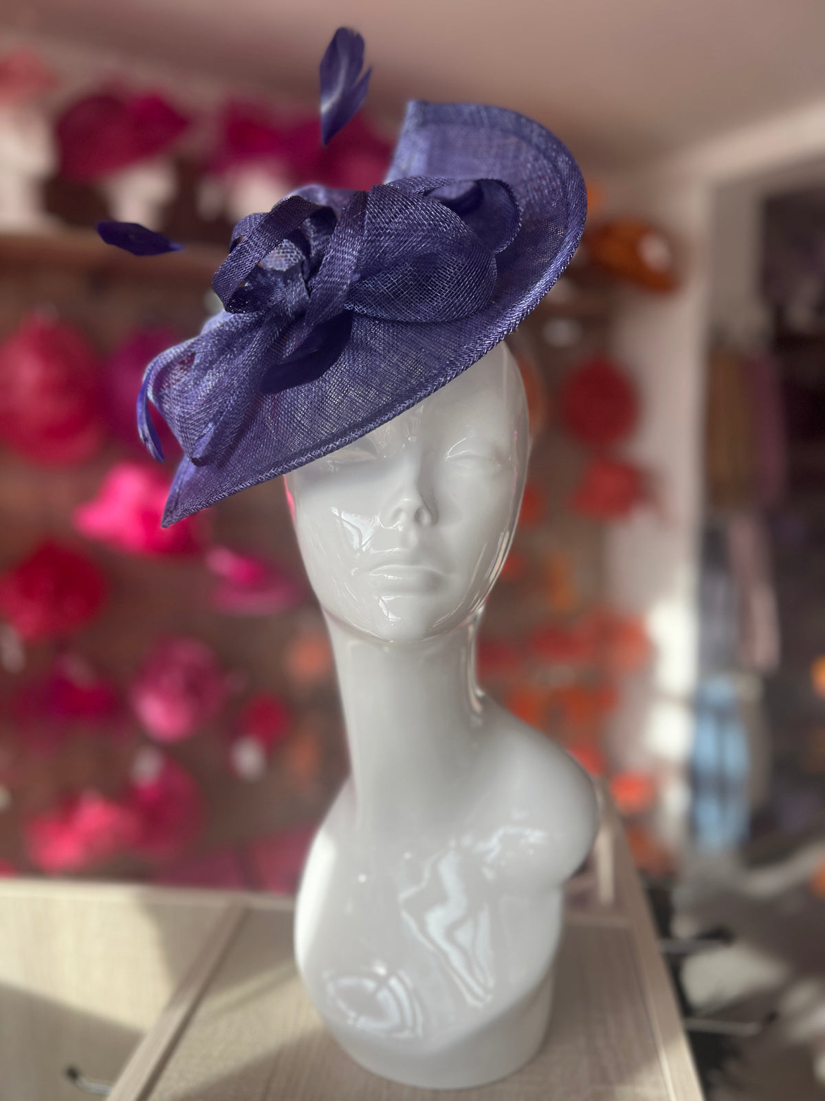 Twilight Disc Fascinator with Decorative Bow-Fascinators Direct