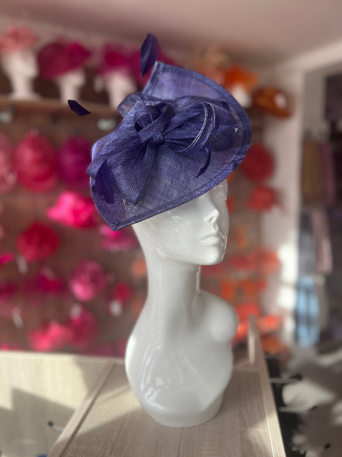 Twilight Disc Fascinator with Decorative Bow-Fascinators Direct