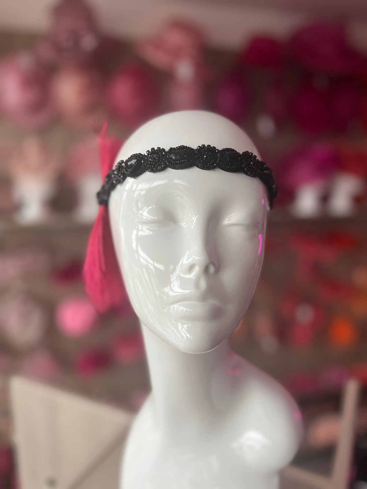 Vintage 1920s Headband Flapper Headpiece - Burgundy-Fascinators Direct
