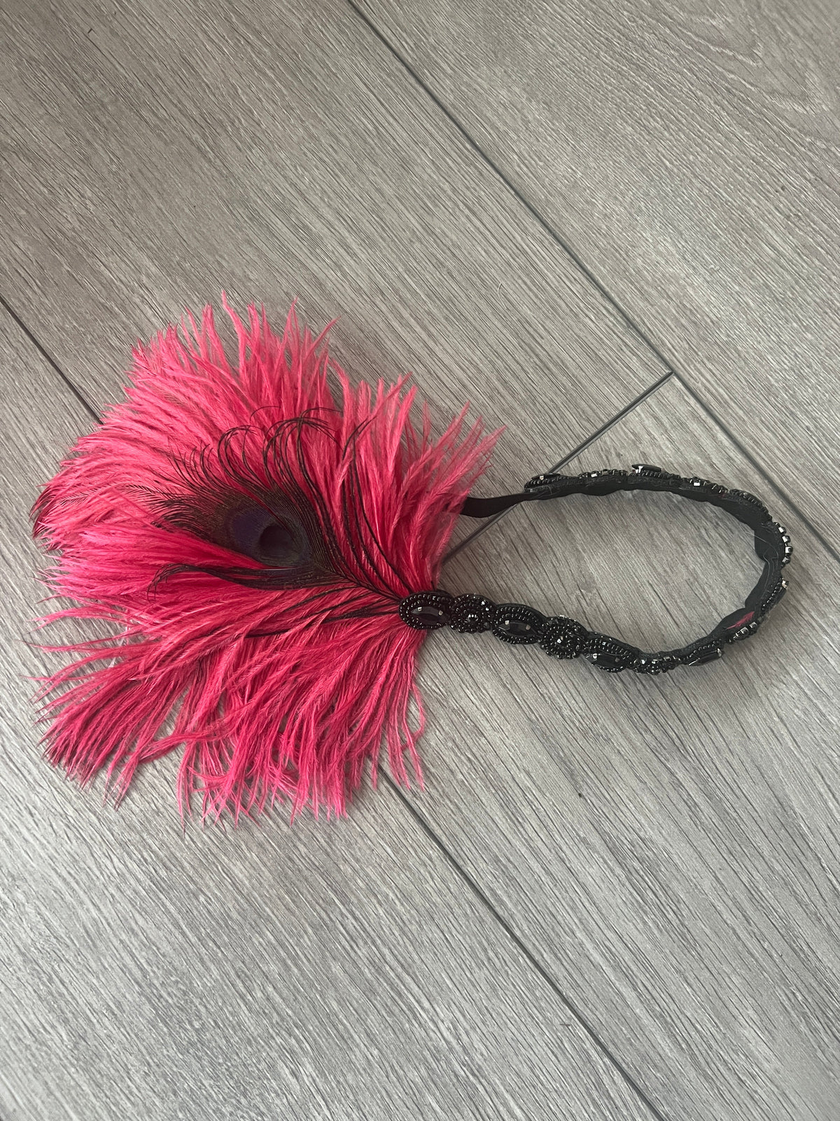 Vintage 1920s Headband Flapper Headpiece - Burgundy-Fascinators Direct