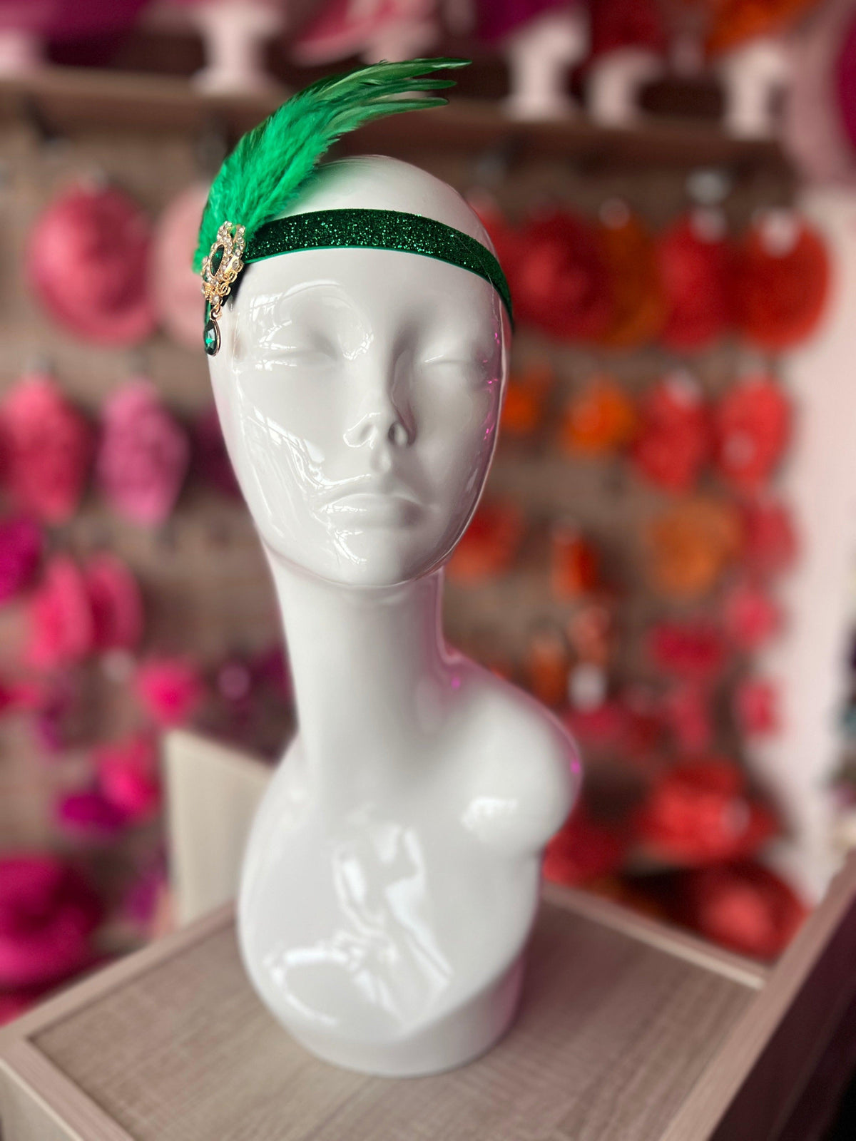 Vintage 1920s Headband Flapper Headpiece - Emerald Green-Fascinators Direct