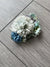 Vintage Floral Hair Comb Dusty Blue-Fascinators Direct