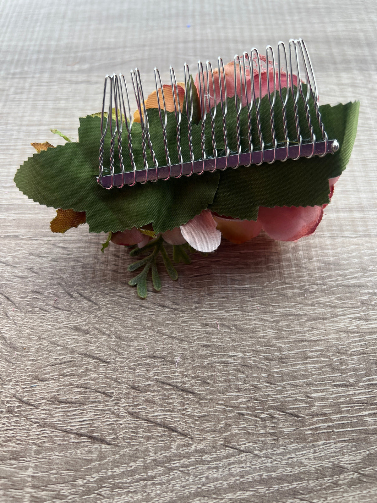 Vintage Floral Lace Hair Comb Dusky Pink-Fascinators Direct