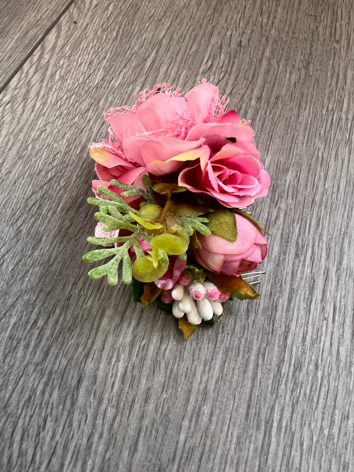 Vintage Floral Lace Hair Comb Pink-Fascinators Direct