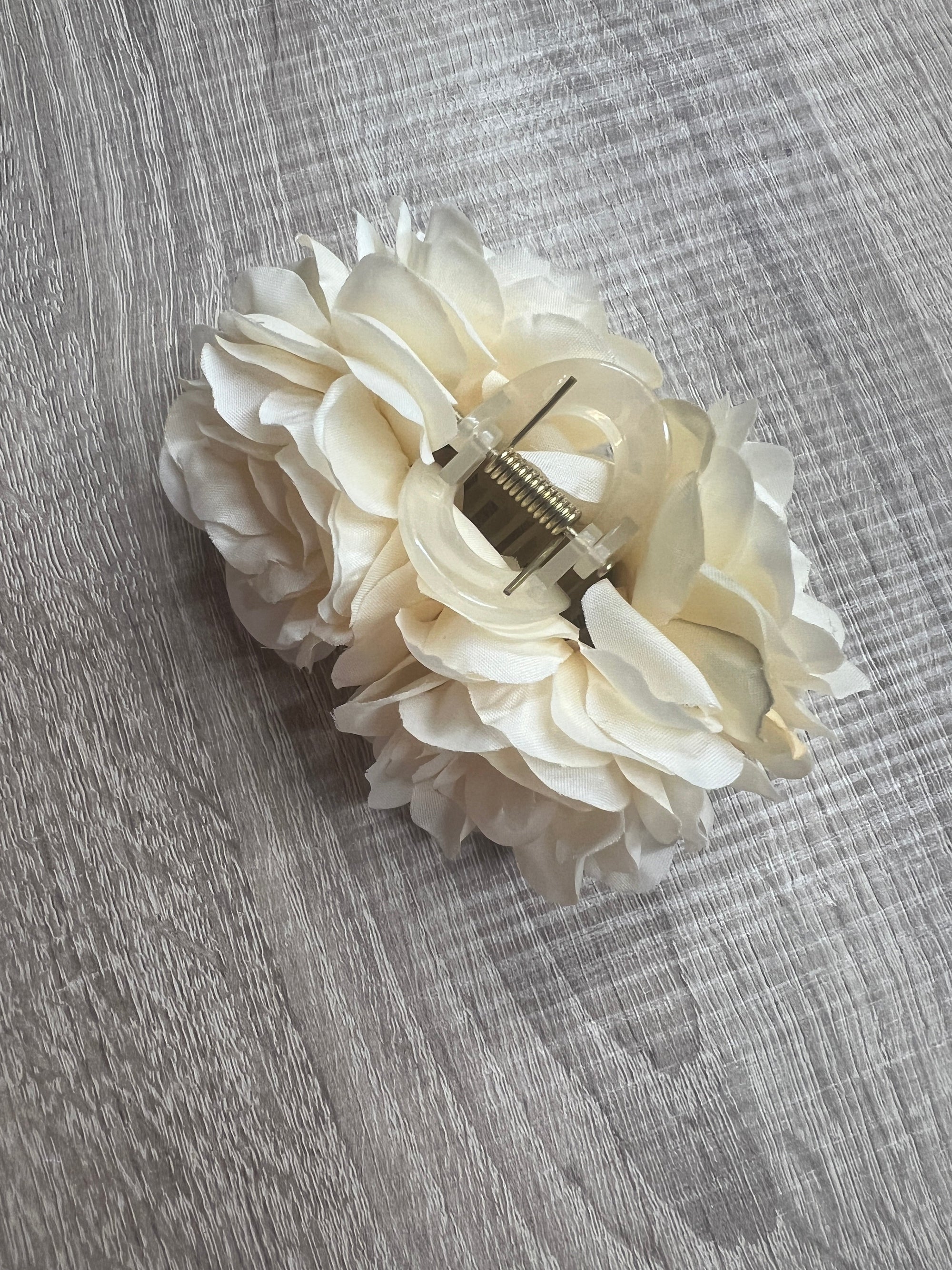 Vintage Rose Flower Cream Fascinator Hair Claw-Fascinators Direct