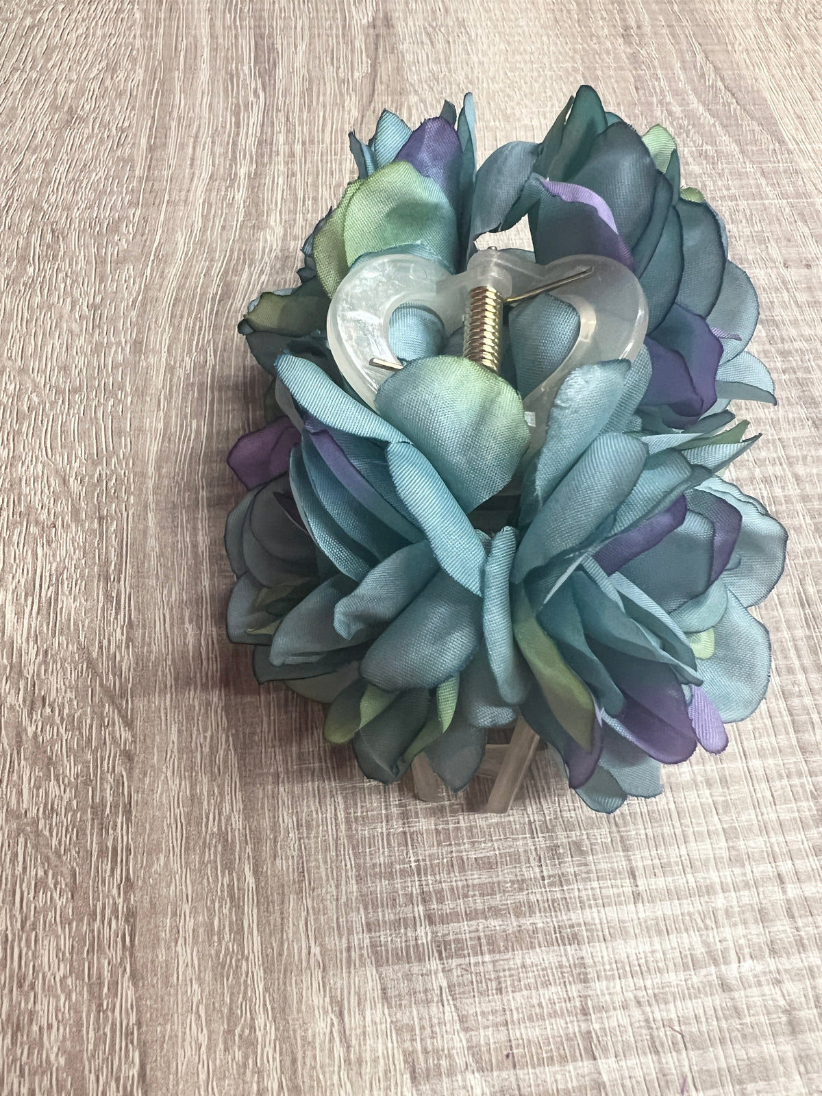 Vintage Rose Flower Duck Egg Blue Fascinator Hair Claw-Fascinators Direct