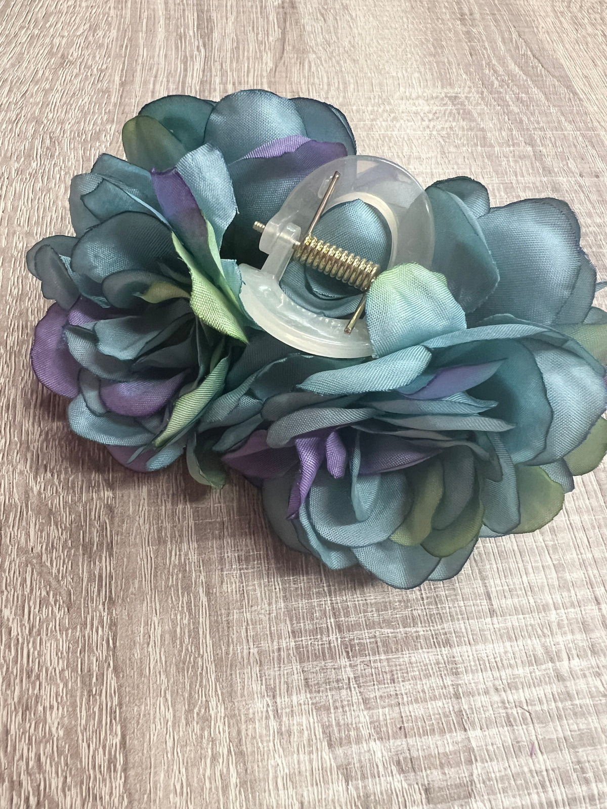 Vintage Rose Flower Duck Egg Blue Fascinator Hair Claw-Fascinators Direct