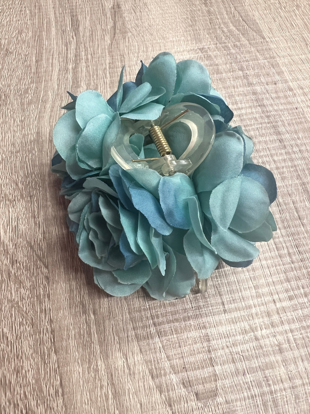 Vintage Rose Flower Dusky Blue Fascinator Hair Claw-Fascinators Direct