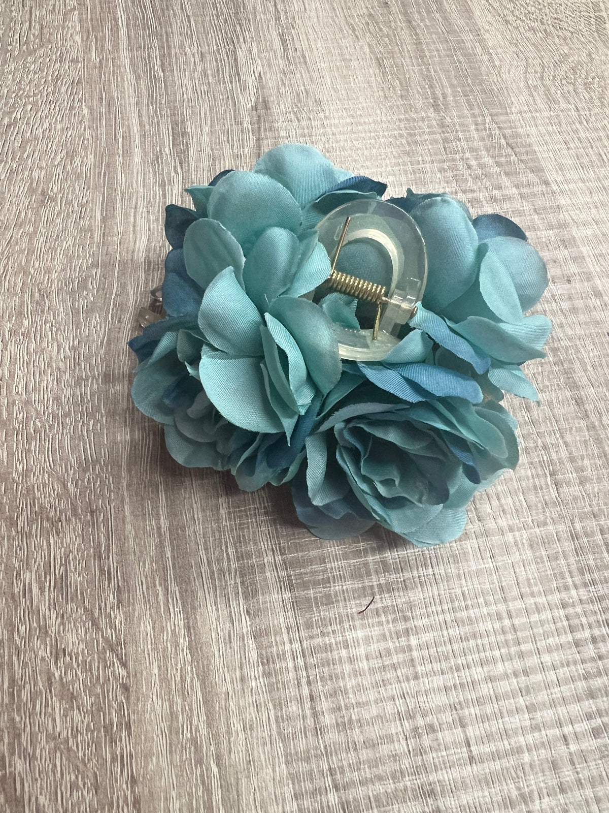 Vintage Rose Flower Dusky Blue Fascinator Hair Claw-Fascinators Direct