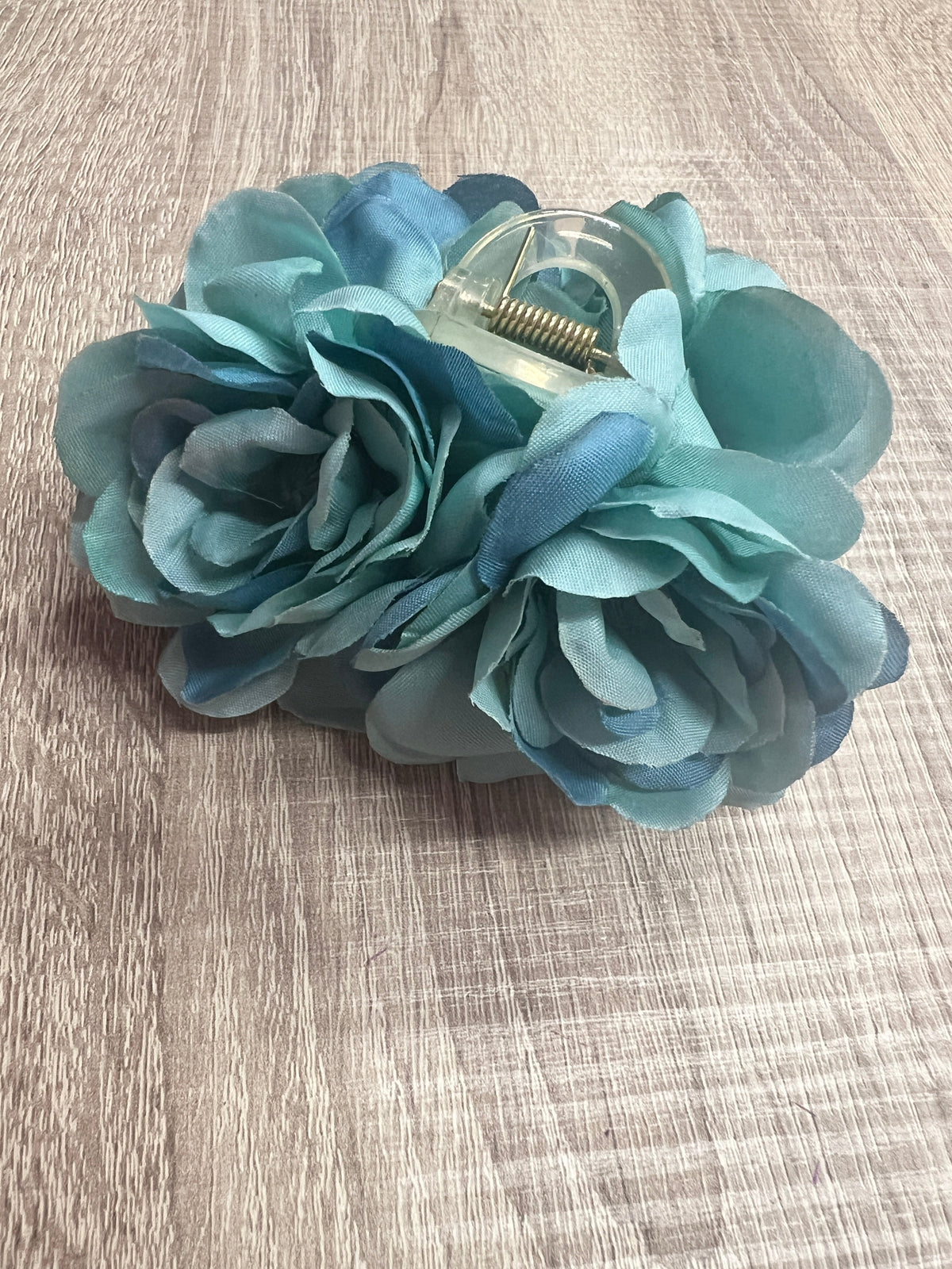 Vintage Rose Flower Dusky Blue Fascinator Hair Claw-Fascinators Direct