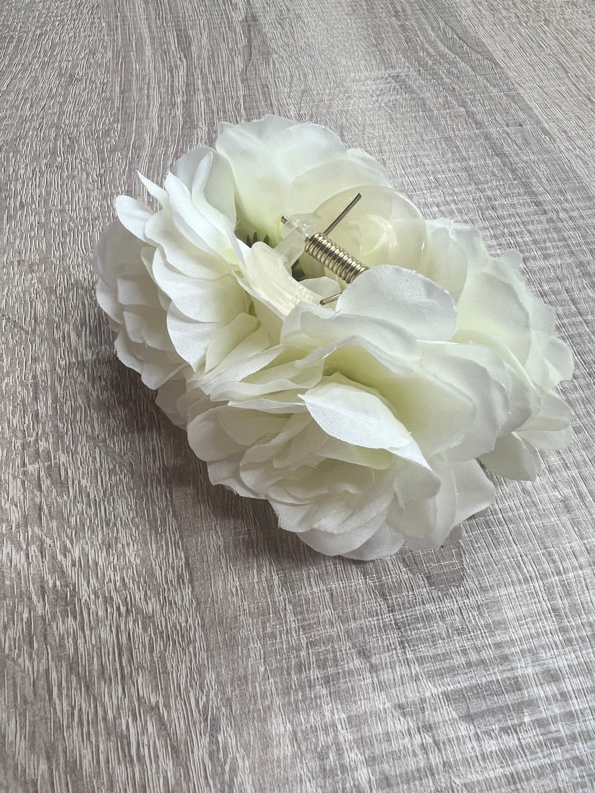 Vintage Rose Flower Ivory Fascinator Hair Claw-Fascinators Direct