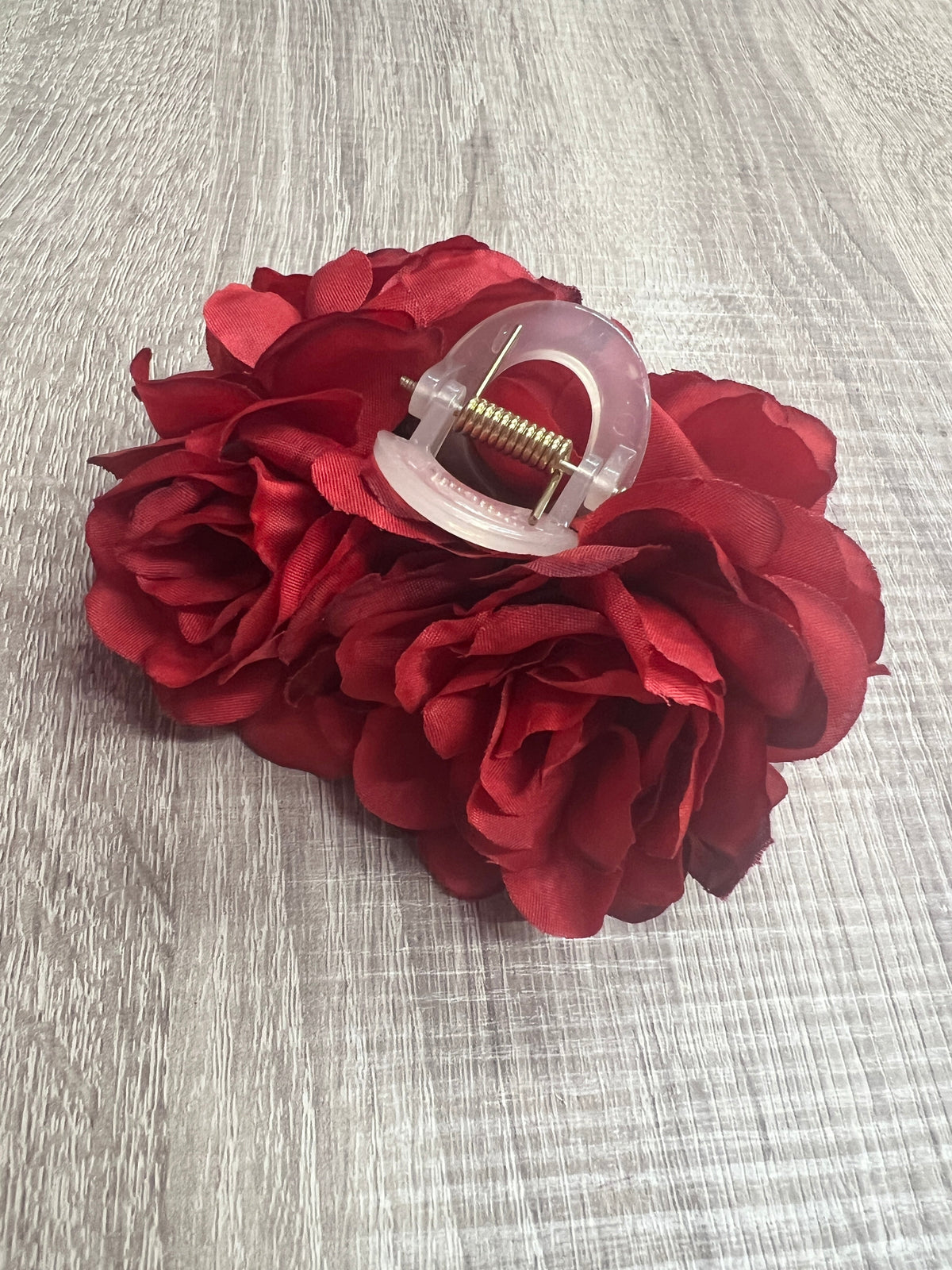 Vintage Rose Flower Red Fascinator Hair Claw-Fascinators Direct