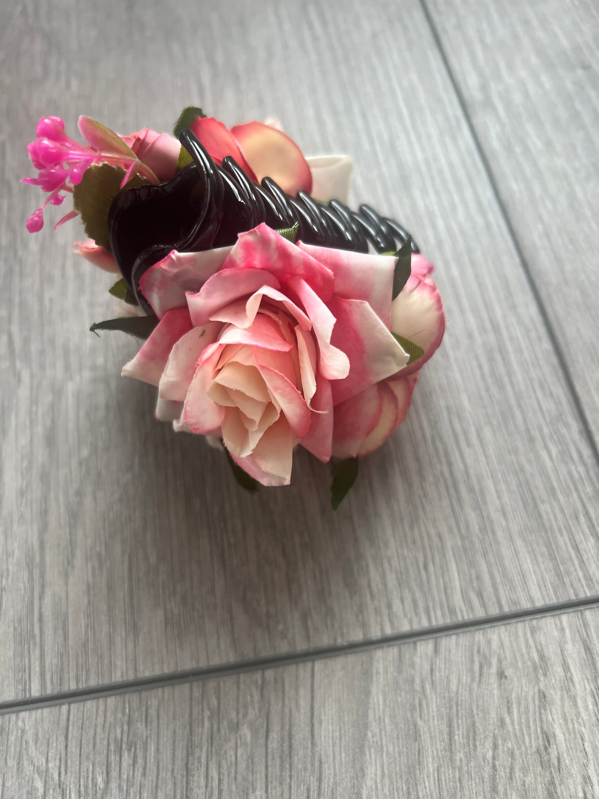 Vintage Rose Hair Flower Pink &amp; Blush Fascinator Hair Claw-Fascinators Direct