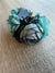 Vintage Rose & Peony Flower Dusky Blue Fascinator Hair Claw-Fascinators Direct