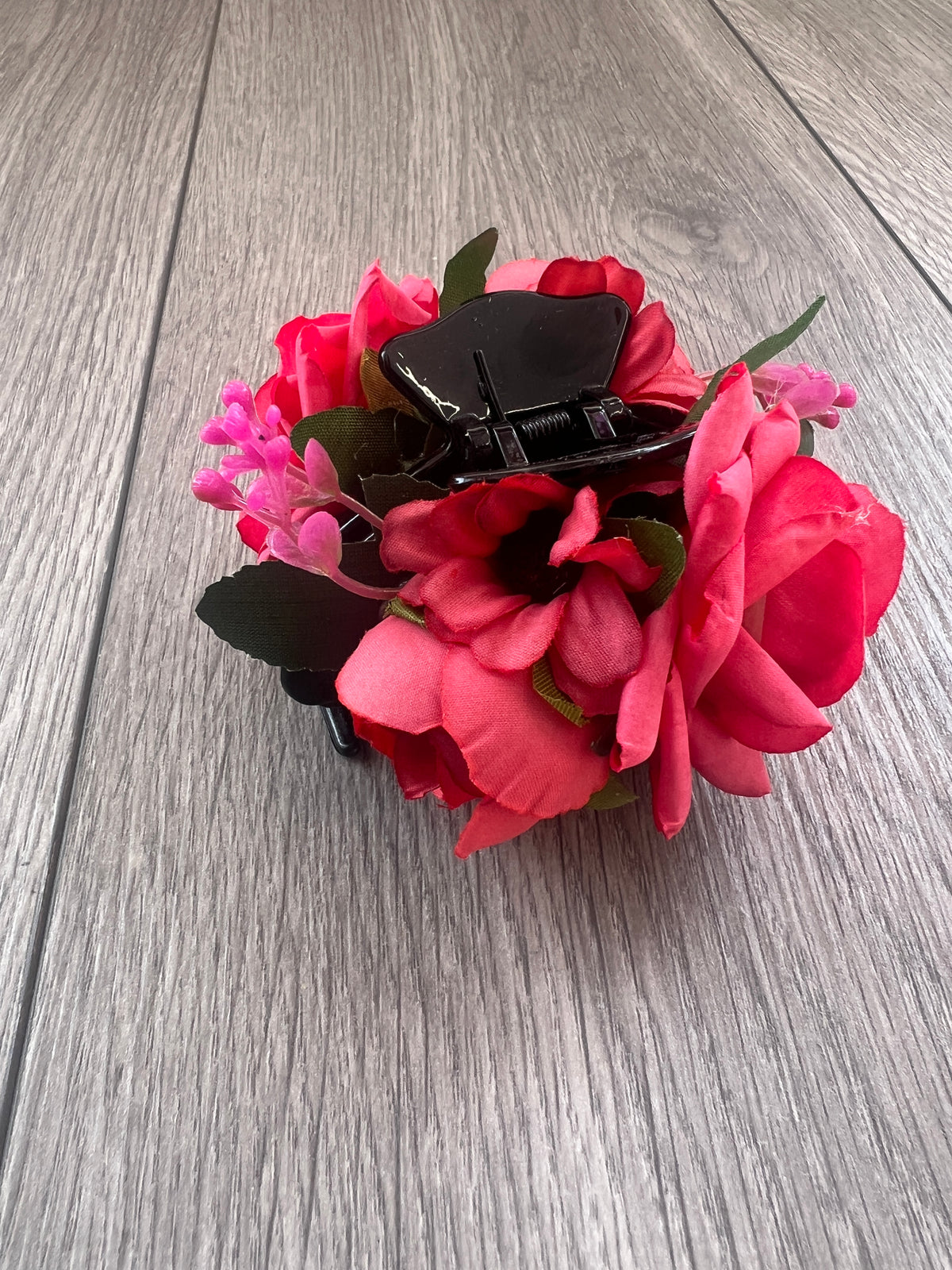 Vintage Rose &amp; Peony Flower Pink Fascinator Hair Claw-Fascinators Direct