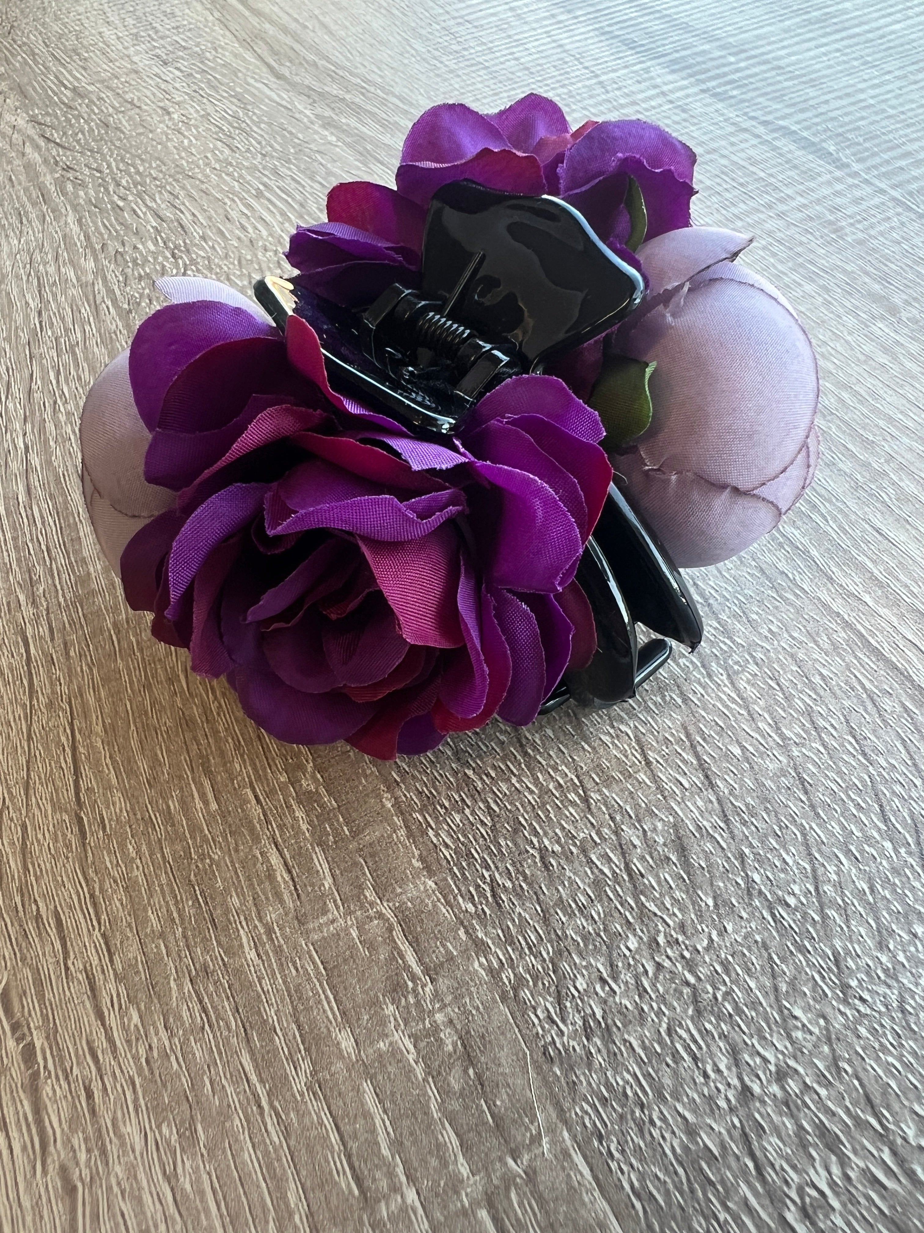 HAIR CLAW X LARGE VINTAGE ROSE