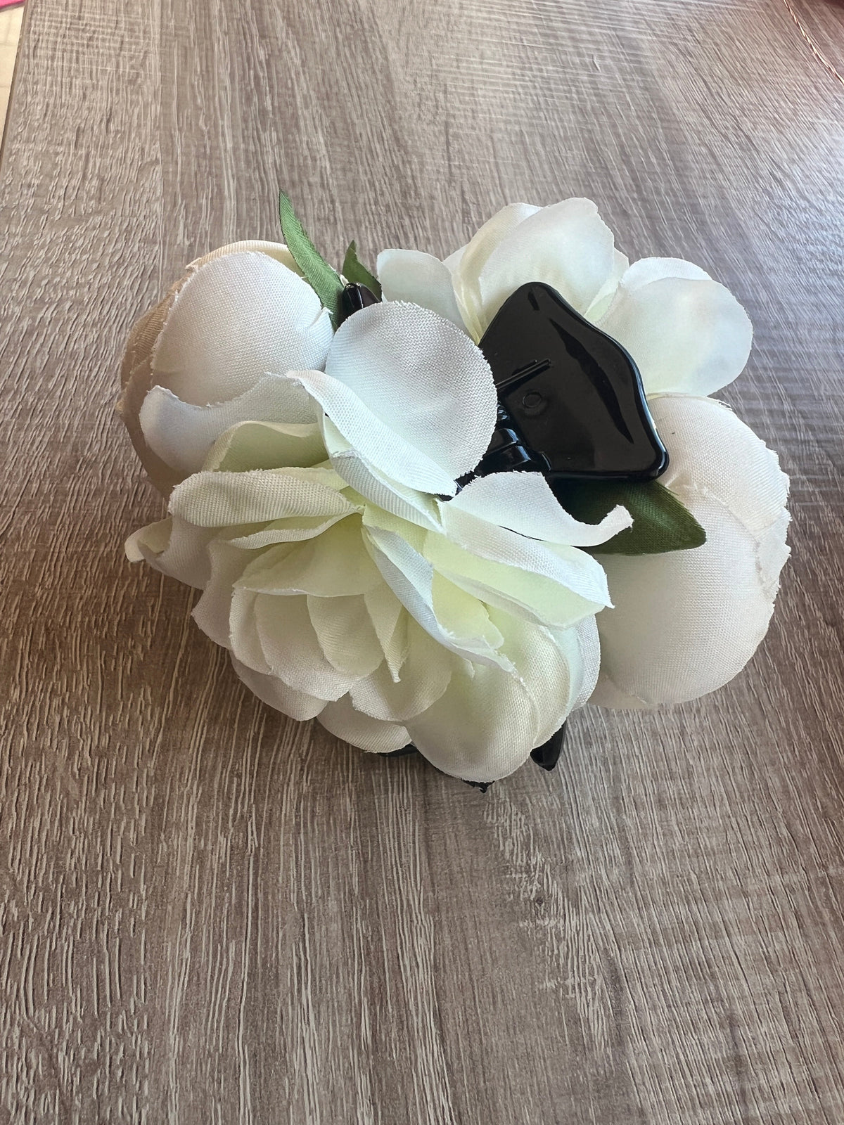 Vintage Rose &amp; Peony Hair Flower Cream/Ivory Fascinator Hair Claw-Fascinators Direct