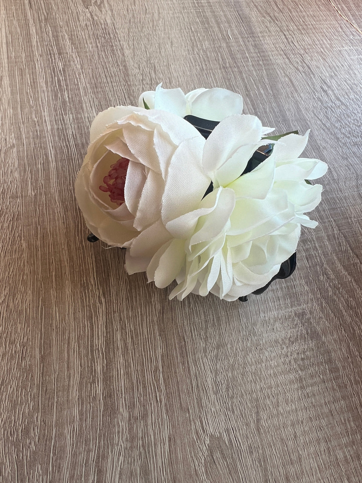 Vintage Rose &amp; Peony Hair Flower Cream/Ivory Fascinator Hair Claw-Fascinators Direct