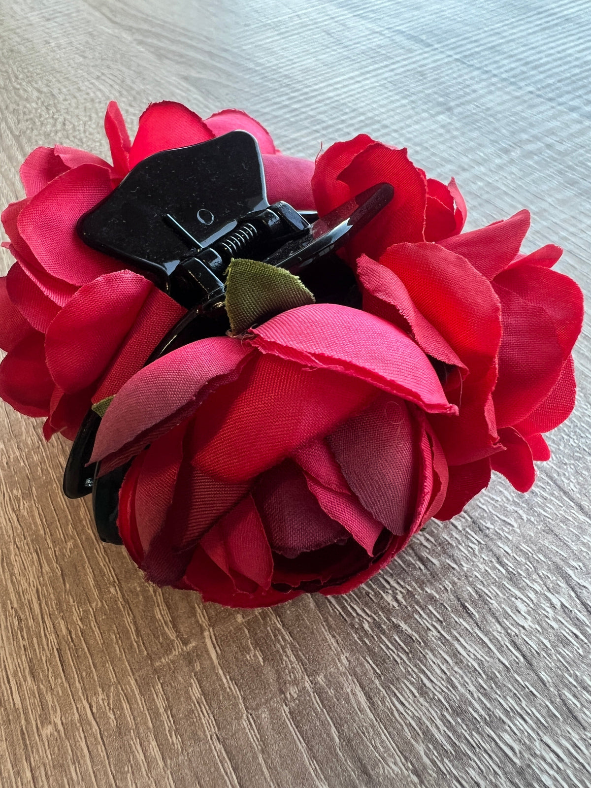 Vintage Rose &amp; Peony Hair Flower Red Fascinator Hair Claw-Fascinators Direct