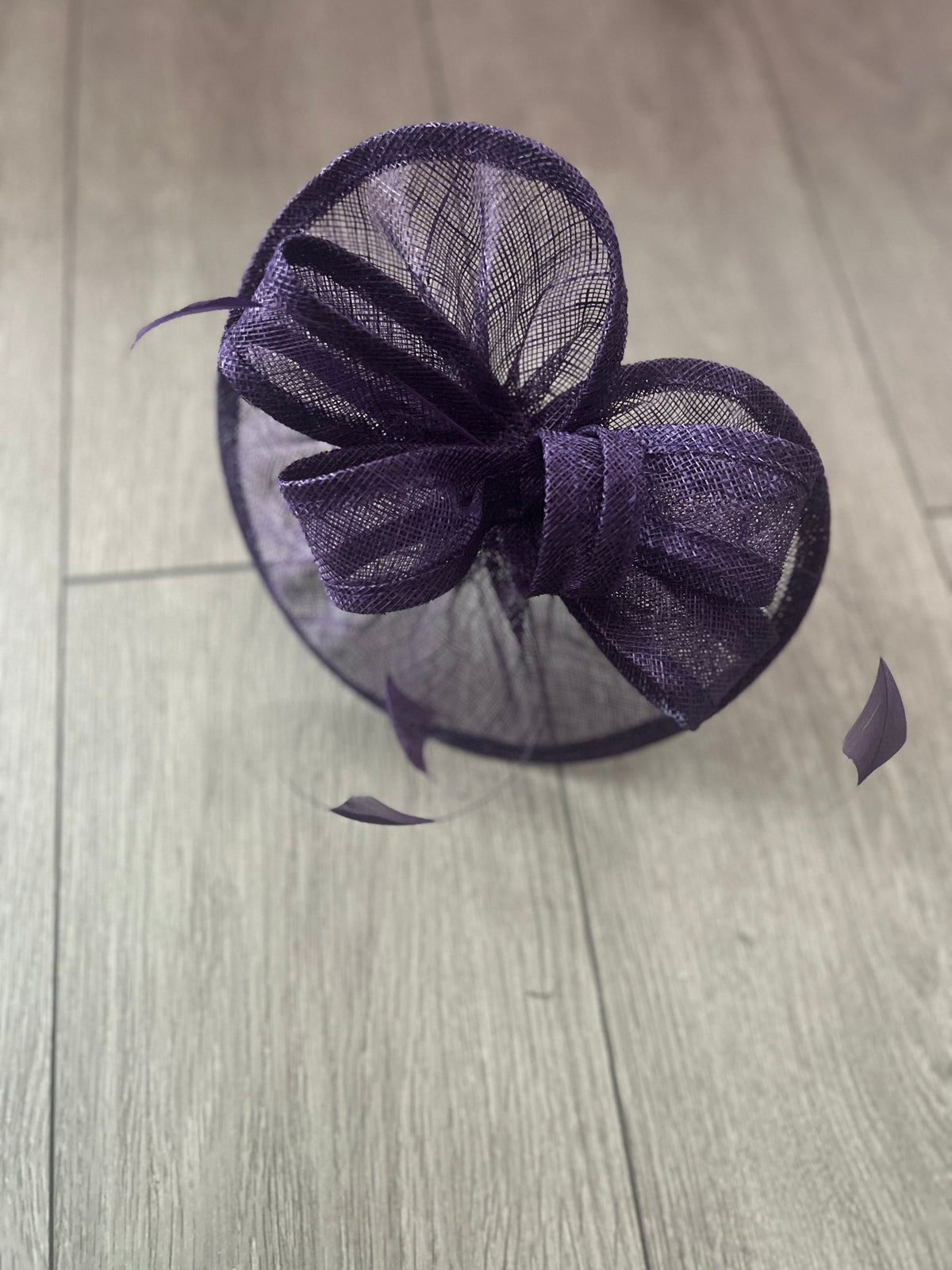 Violet Curved Disc Fascinator-Fascinators Direct