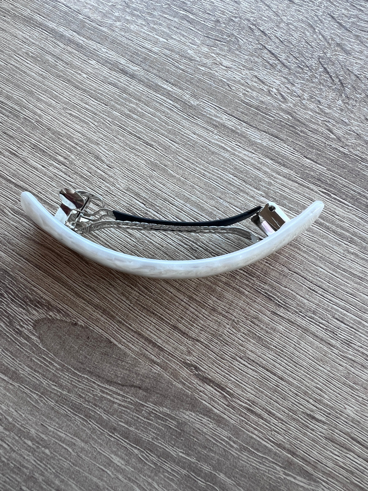 White Barrette Hair Clip-Fascinators Direct