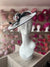 White & Black Teardrop Disc Fascinator-Fascinators Direct