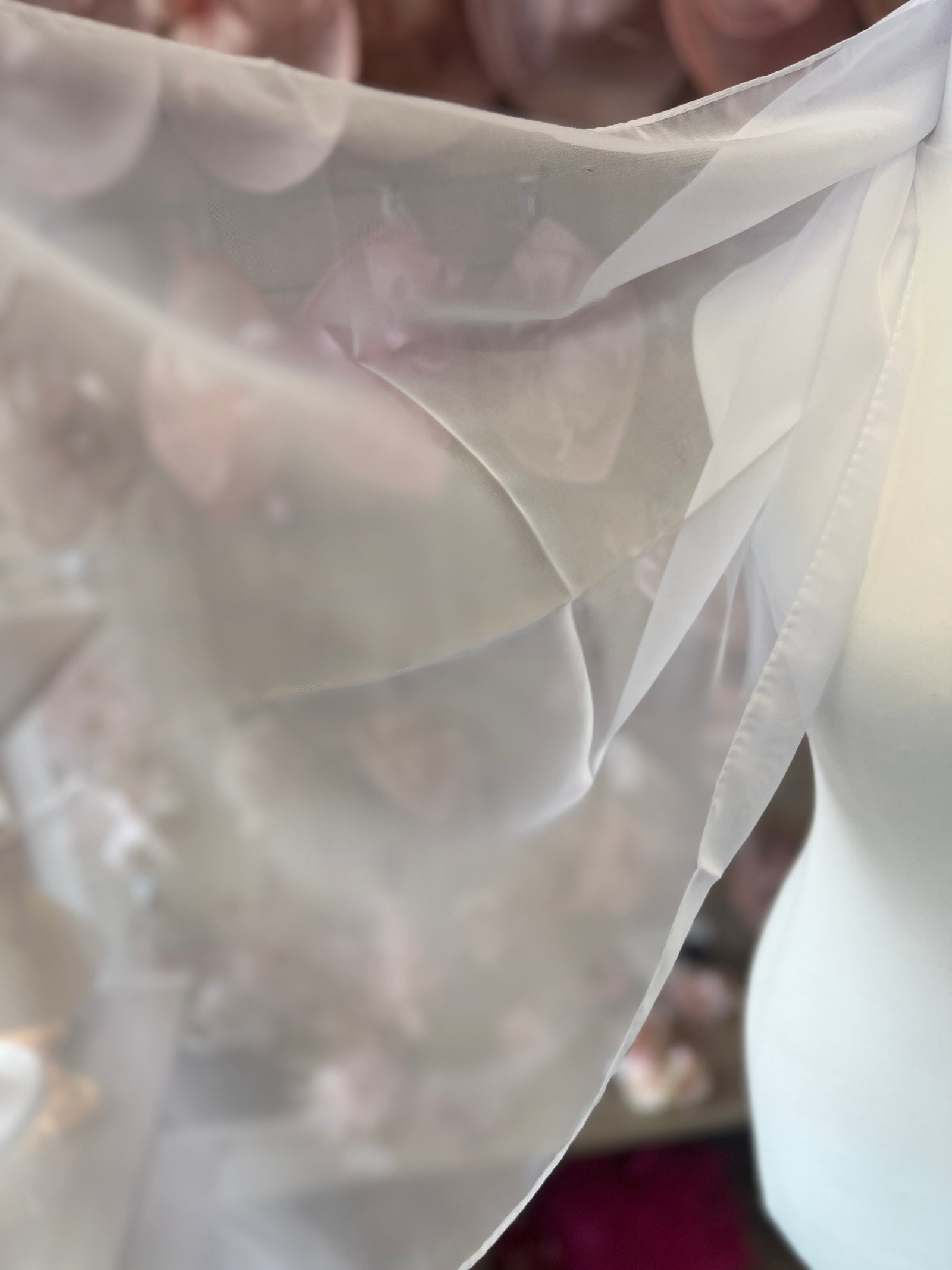 White Chiffon Scarf-Fascinators Direct