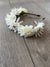 White Dahlia Flower Headband-Fascinators Direct