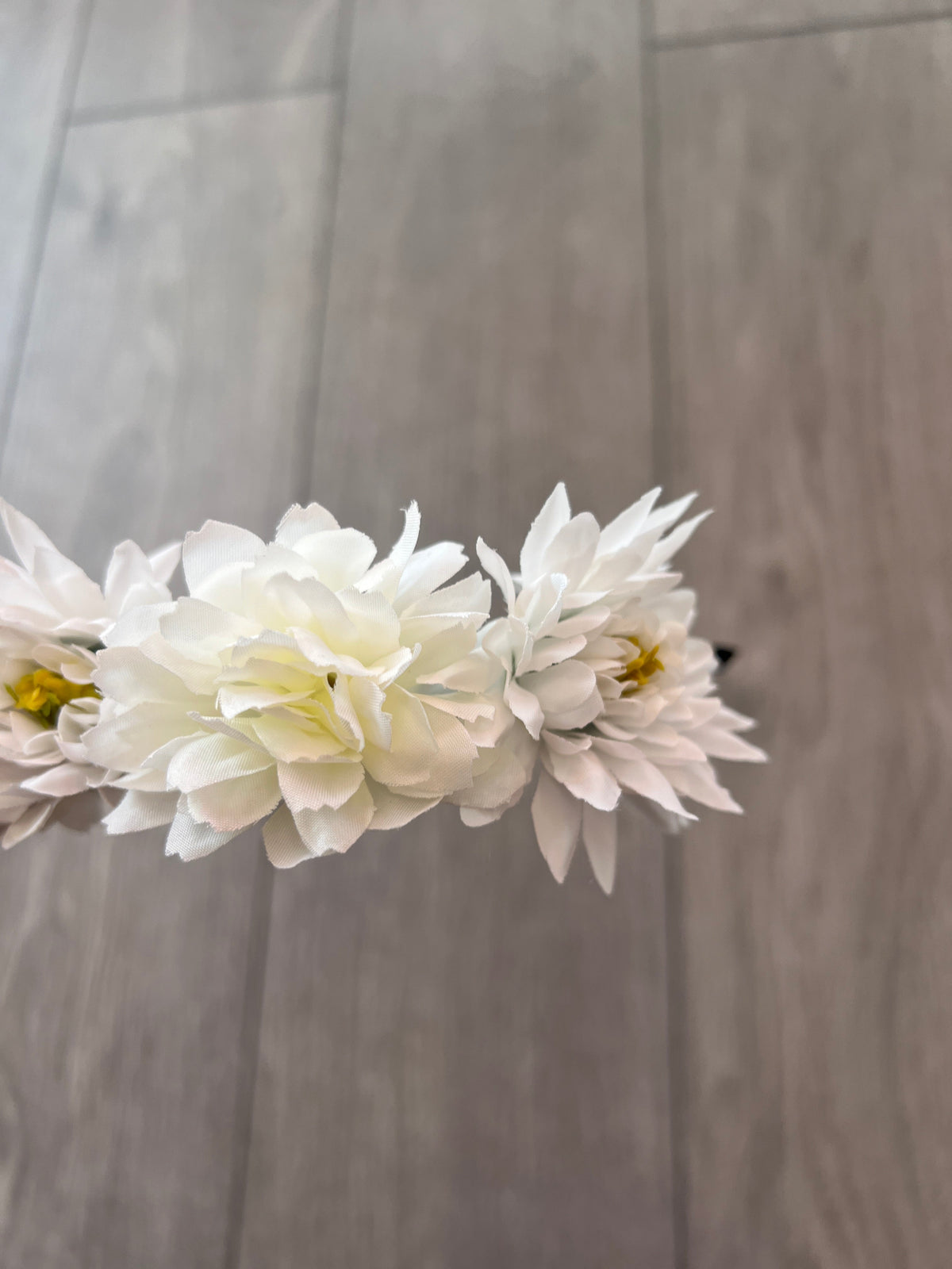 White Dahlia Flower Headband-Fascinators Direct