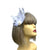 White Fascinator Clip with Vintage Feathers & Pearls-Fascinators Direct