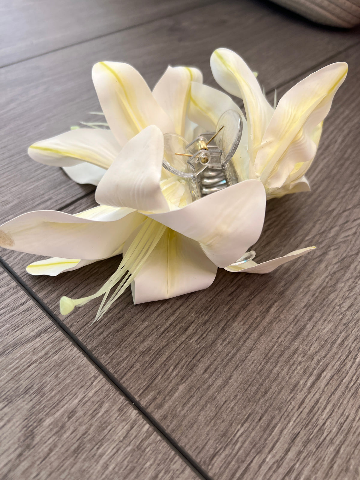 White Lily Flower Claw Clip-Fascinators Direct