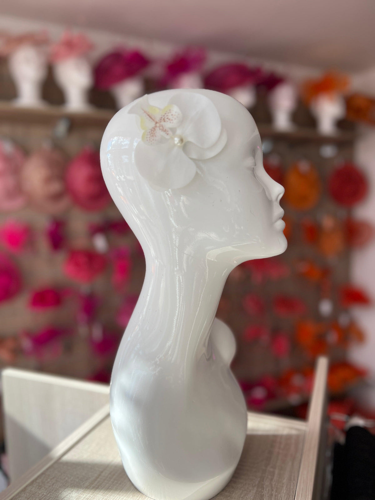 White Orchid Hair Clip-Fascinators Direct