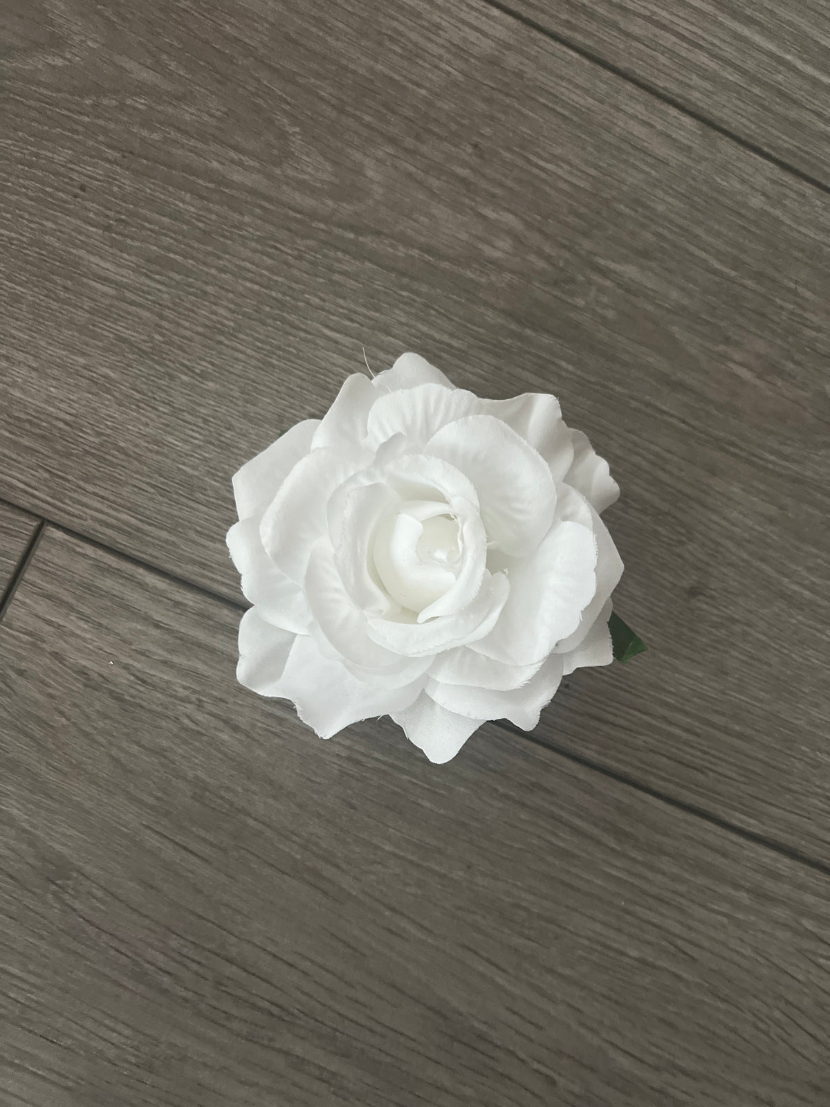 White Rose Hair Clip-Fascinators Direct