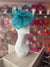 Winter Teal Disc Fascinator with Decorative Bow-Fascinators Direct