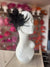 Wispy Feather Black Fascinator on Hair Clip-Fascinators Direct