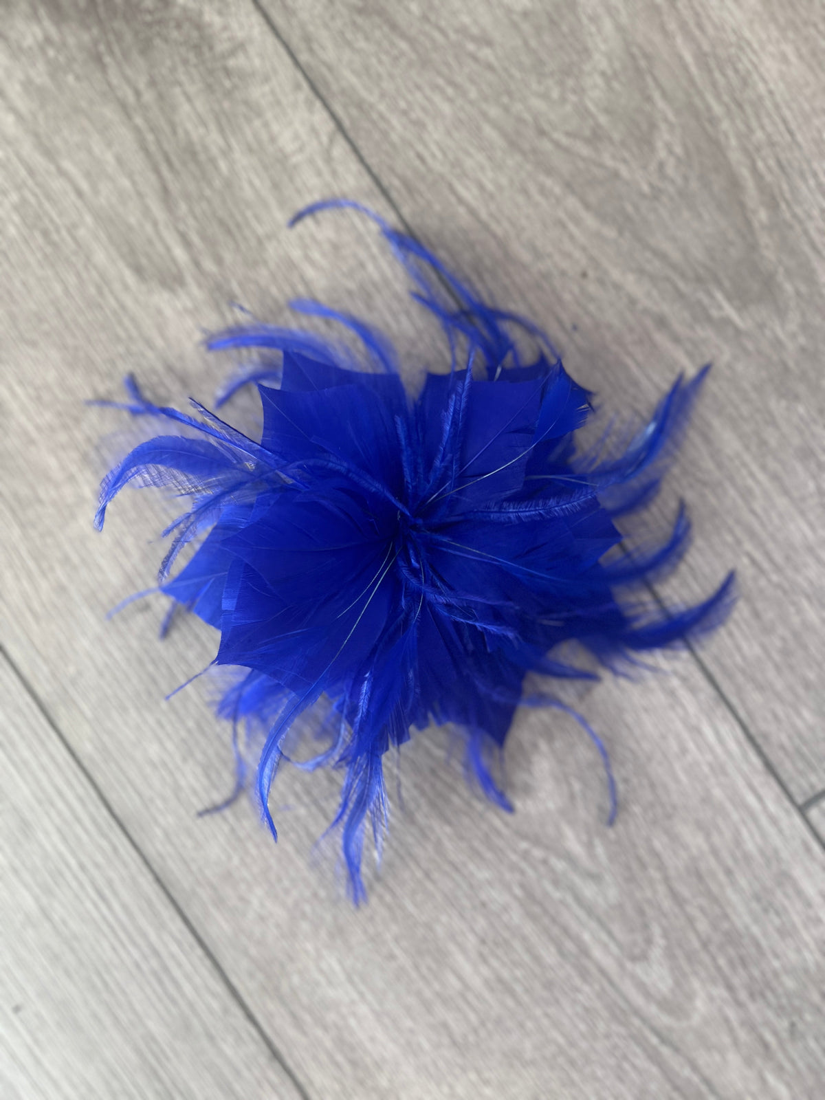 Wispy Feather Blue Fascinator on Hair Clip-Fascinators Direct