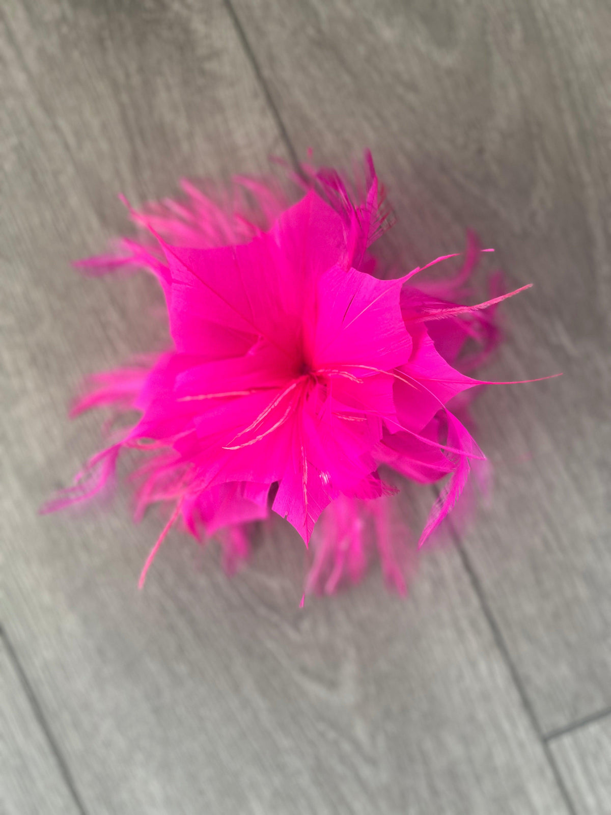 Wispy Feather Fuchsia Fascinator on Hair Clip-Fascinators Direct