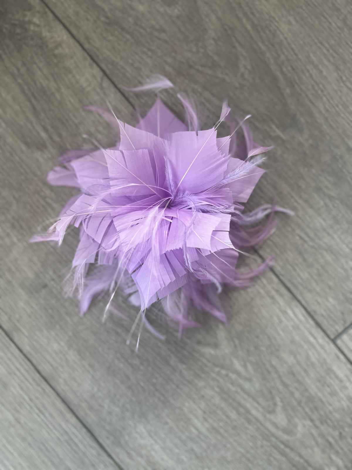 Wispy Feather Lavender Fascinator on Hair Clip-Fascinators Direct