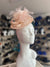 Wispy Feather & Twisted Sinamay Peach Disc Fascinator-Fascinators Direct