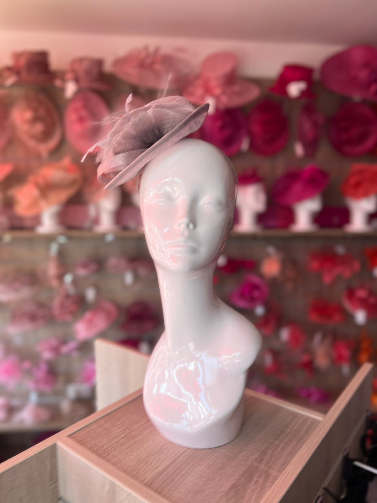 Wispy Feather &amp; Twisted Sinamay Silver Disc Fascinator-Fascinators Direct