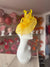 Yellow Fascinator With Diamanté Oval Base-Fascinators Direct