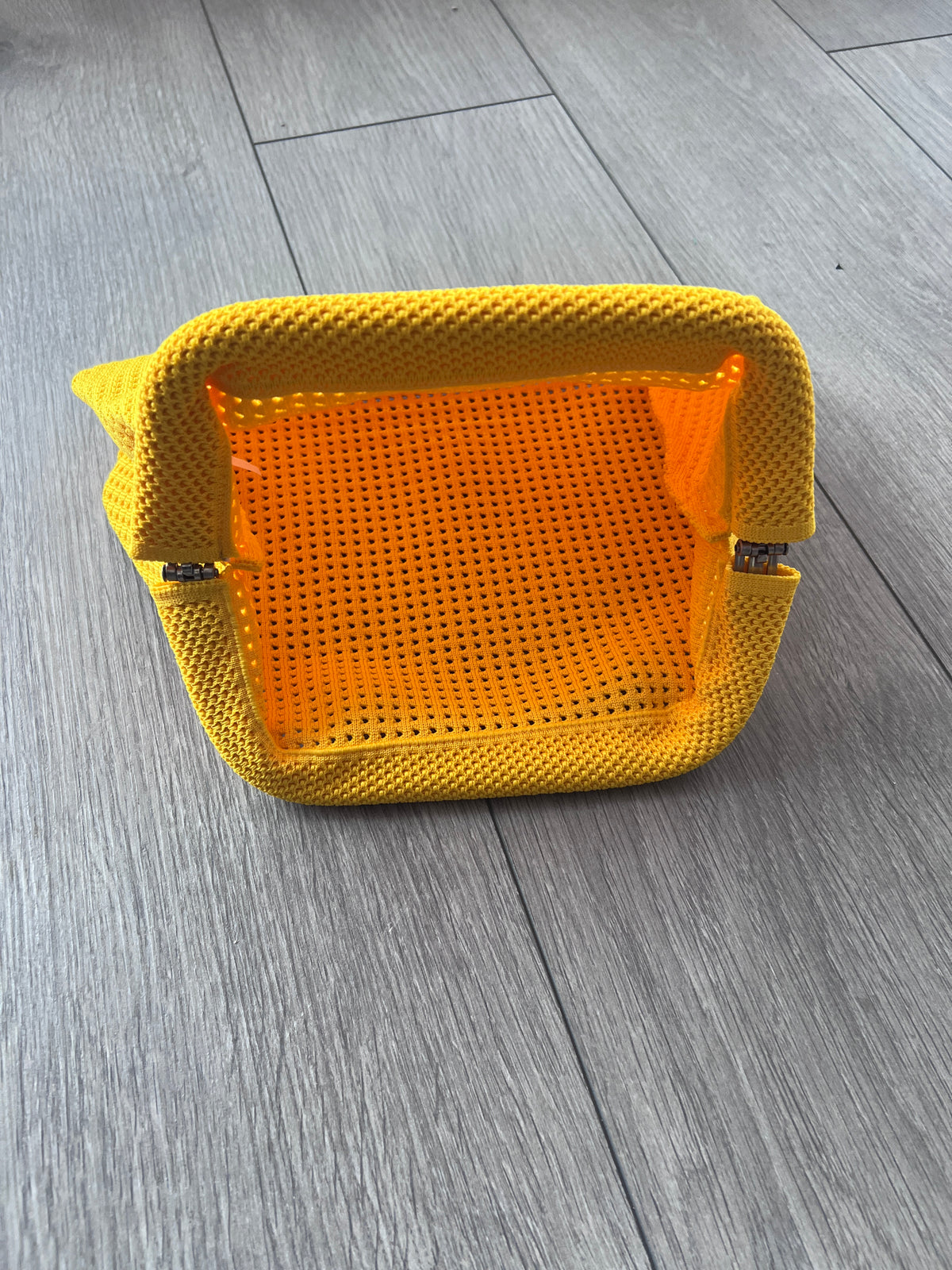 Yellow Hand Crochet Clutch Bag-Fascinators Direct