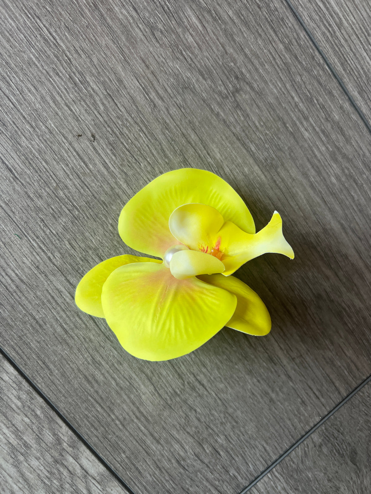 Yellow Orchid Hair Clip-Fascinators Direct