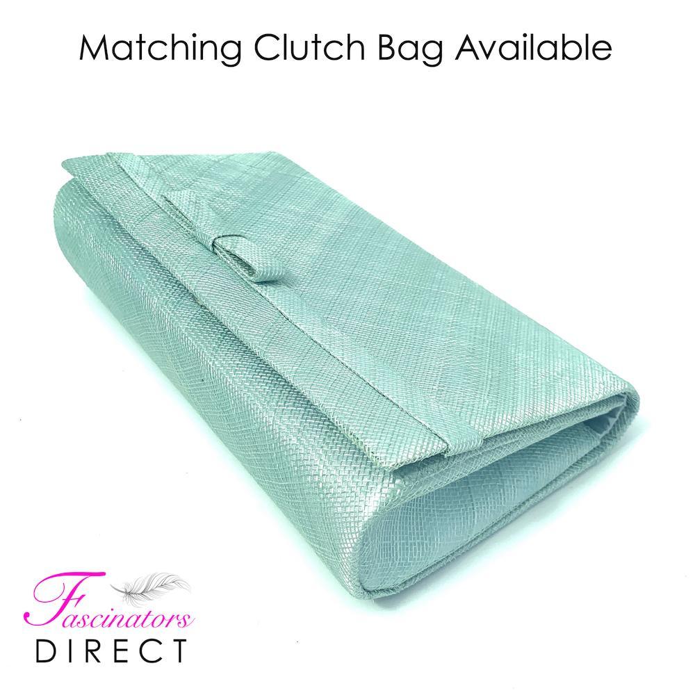 Aqua Teardrop Disc Fascinator-Fascinators Direct